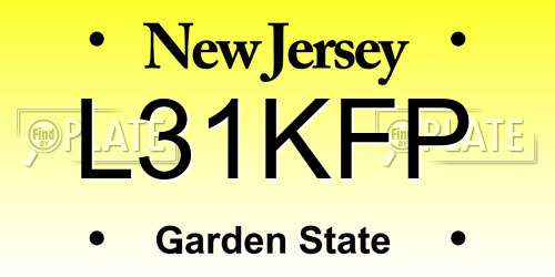 L31KFP New Jersey License Plate
