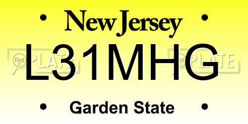 L31MHG New Jersey License Plate