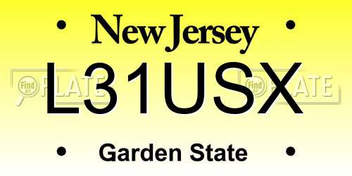L31USX New Jersey License Plate