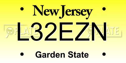 L32EZN New Jersey License Plate