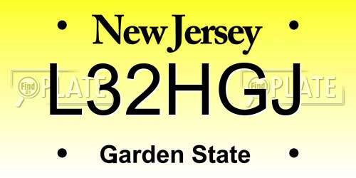 L32HGJ New Jersey License Plate