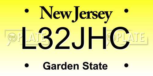 L32JHC New Jersey License Plate