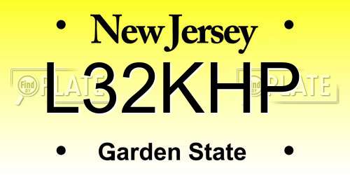 L32KHP New Jersey License Plate