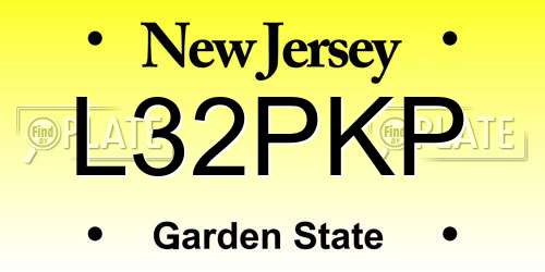 L32PKP New Jersey License Plate