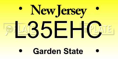 L35EHC New Jersey License Plate