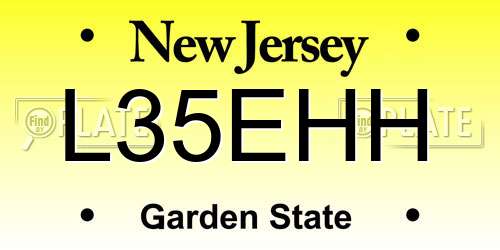 L35EHH New Jersey License Plate