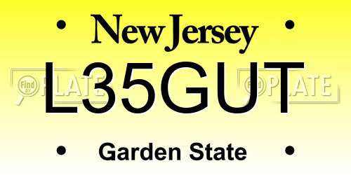 L35GUT New Jersey License Plate