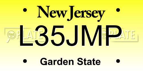 L35JMP New Jersey License Plate