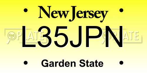 L35JPN New Jersey License Plate