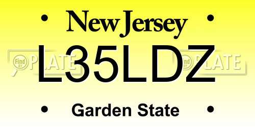 L35LDZ New Jersey License Plate