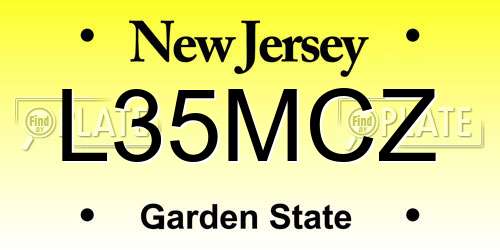 L35MCZ New Jersey License Plate