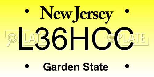 L36HCC New Jersey License Plate