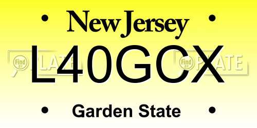 L40GCX New Jersey License Plate