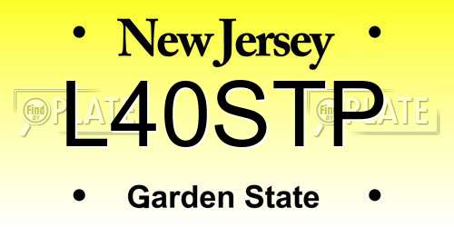 L40STP New Jersey License Plate