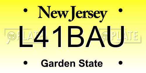 L41BAU New Jersey License Plate