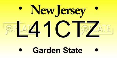 L41CTZ New Jersey License Plate