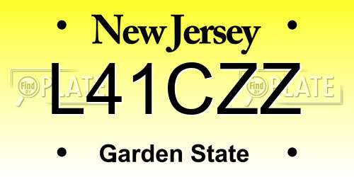 L41CZZ New Jersey License Plate