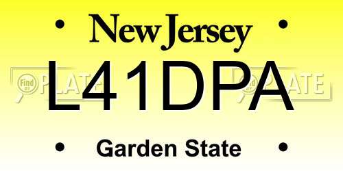 L41DPA New Jersey License Plate