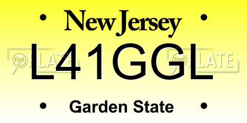 L41GGL New Jersey License Plate