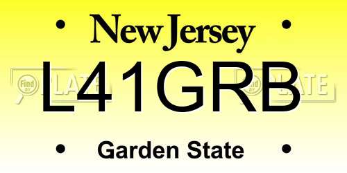 L41GRB New Jersey License Plate