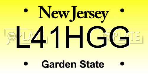 L41HGG New Jersey License Plate