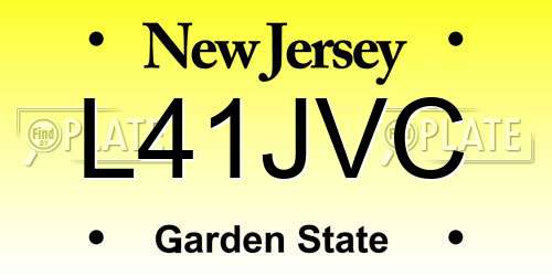 L41JVC New Jersey License Plate