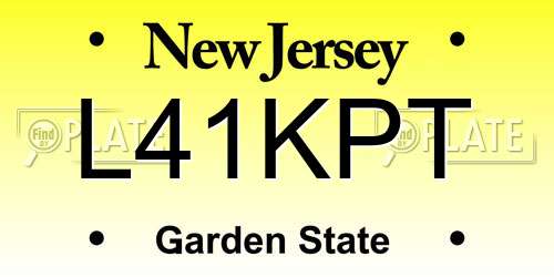 L41KPT New Jersey License Plate