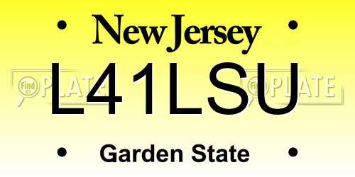 L41LSU New Jersey License Plate