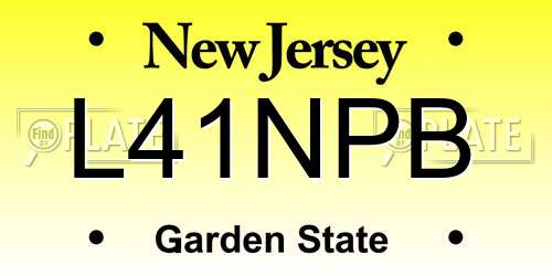 L41NPB New Jersey License Plate