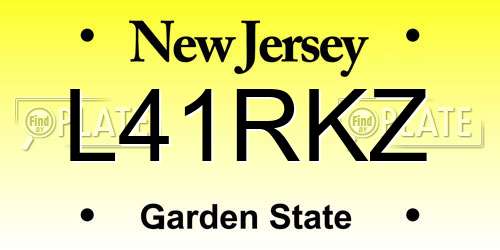 L41RKZ New Jersey License Plate