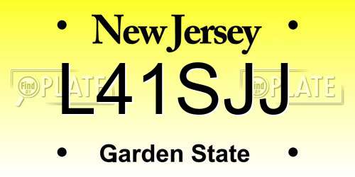 L41SJJ New Jersey License Plate