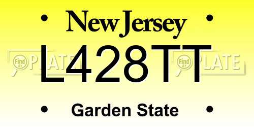 L428TT New Jersey License Plate