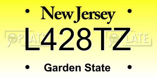 L428TZ New Jersey License Plate