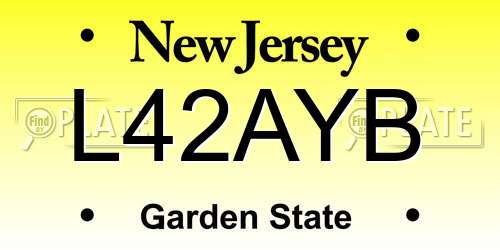 L42AYB New Jersey License Plate