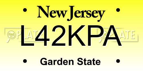 L42KPA New Jersey License Plate