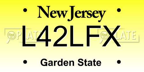 L42LFX New Jersey License Plate