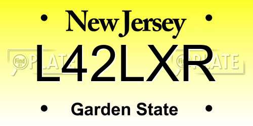 L42LXR New Jersey License Plate