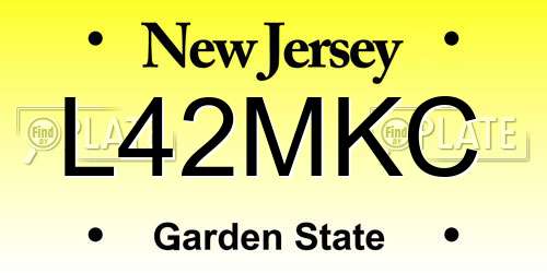 L42MKC New Jersey License Plate