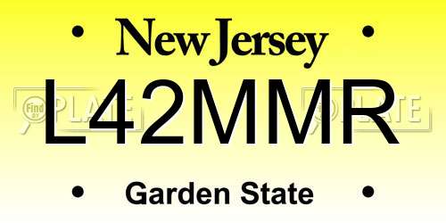 L42MMR New Jersey License Plate