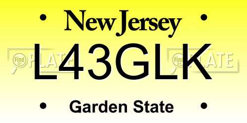 L43GLK New Jersey License Plate
