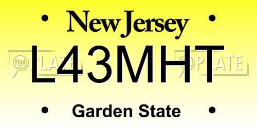 L43MHT New Jersey License Plate