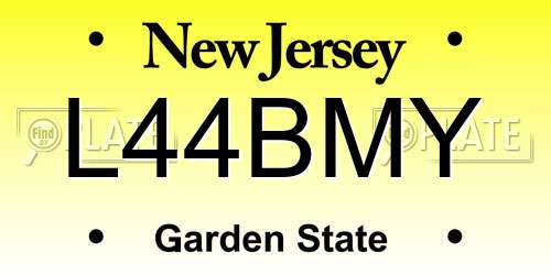 L44BMY New Jersey License Plate