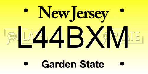 L44BXM New Jersey License Plate
