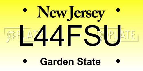 L44FSU New Jersey License Plate