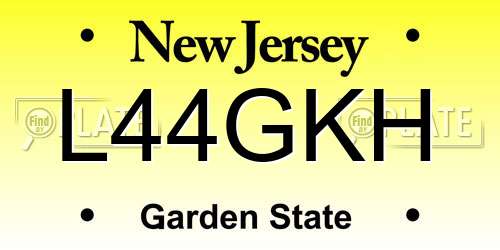 L44GKH New Jersey License Plate