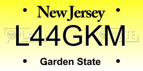 L44GKM New Jersey License Plate