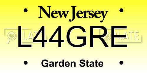 L44GRE New Jersey License Plate