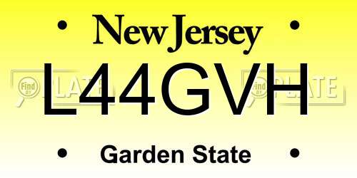 L44GVH New Jersey License Plate