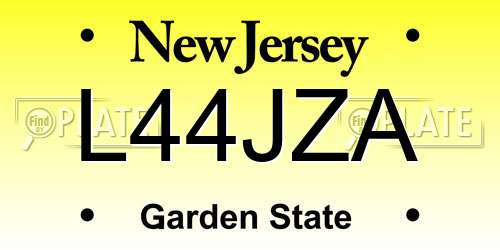 L44JZA New Jersey License Plate