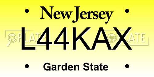 L44KAX New Jersey License Plate